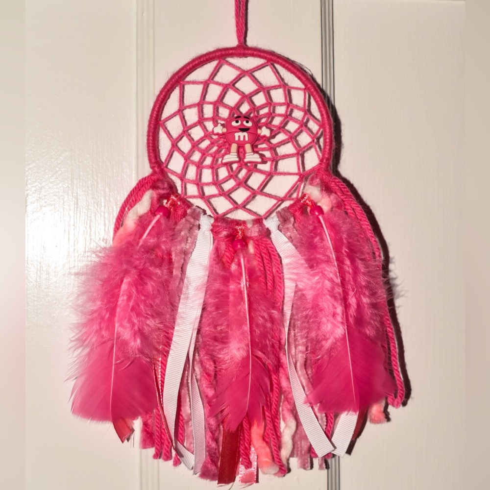 Pink M&M Mini Dreamcatcher